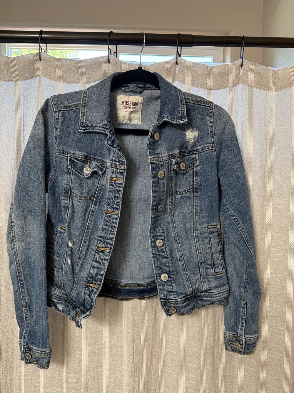 Mossimo Light Blue Distressed Denim Jacket